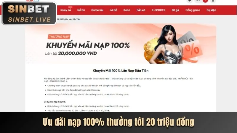 Ưu đãi nạp lại tiền tại Bet 188